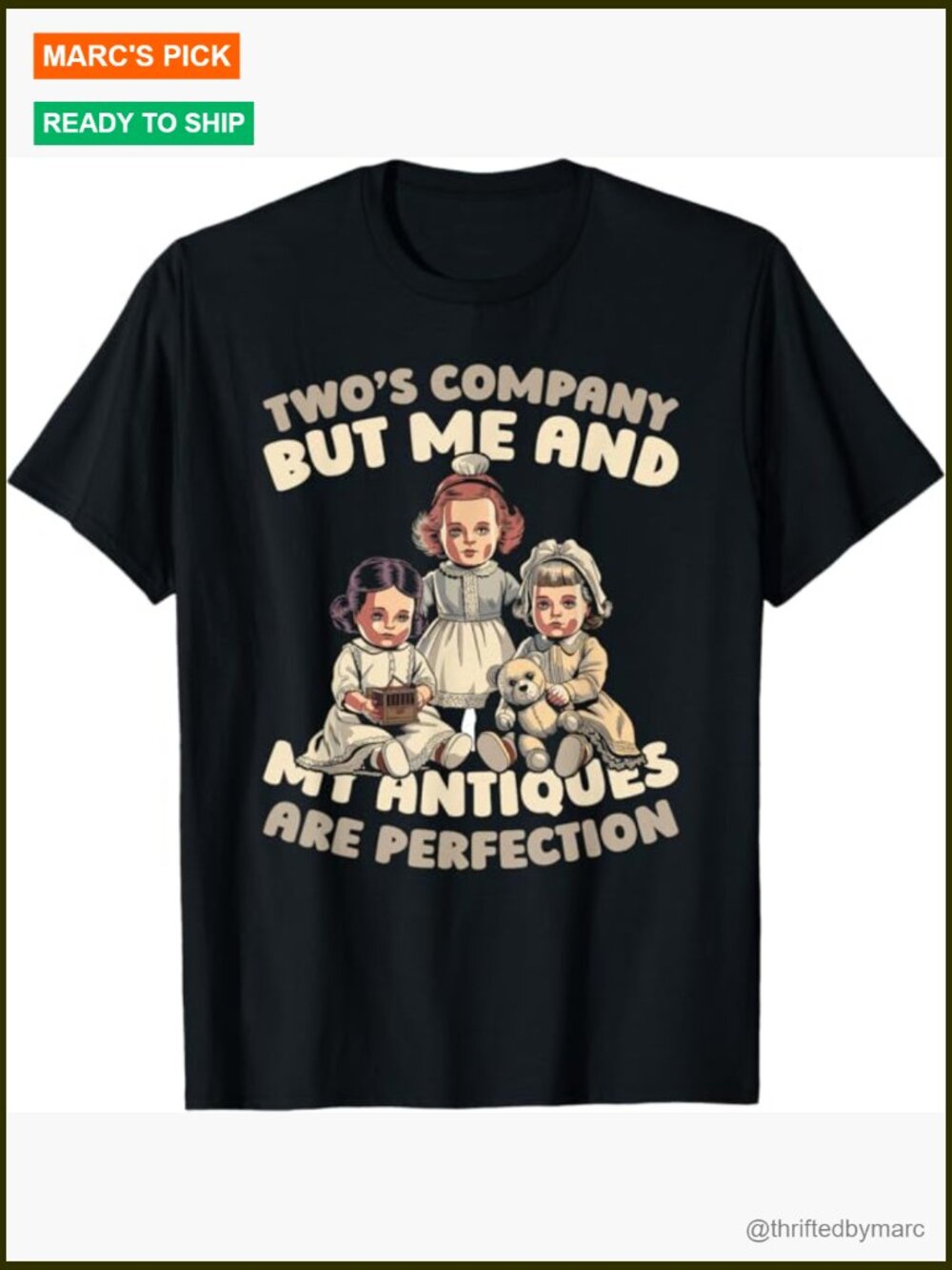 Collector Antiques T-Shirt Vintage Tee Novelty Gift For Antique Lovers